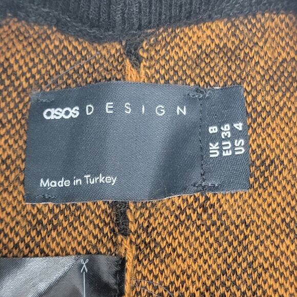 Asos Knit Pants Wide Leg Leopard Print Size 4 / 34" inseam 510 - Picture 7 of 10